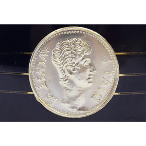 Italian Navy Porcelain w/ 6 Silver Coins Ashtray