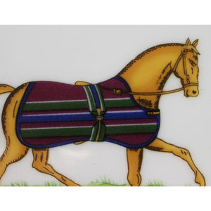 Hermes Equestrian Horse Stripe Blanket Ashtray