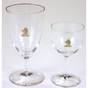 Set of 2 Gilt Griffon Glasses