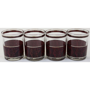 Set of 4 Georges Briard Faux Grain Old-Fashioned Glasses