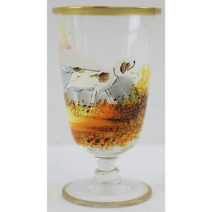 Set of 10 Hand-Painted Sporting Dog Sherry Glasses