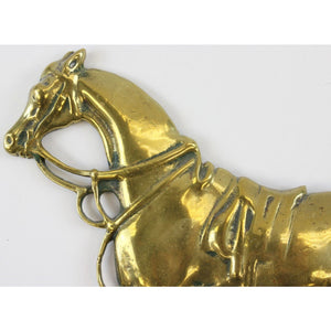 English Brass Horse Relief
