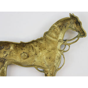 English Brass Horse Relief