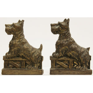 Pair of Bronze Terrier Bookends