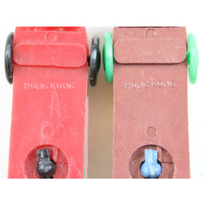 Pair of Multi-Color Plastic Roadsters
