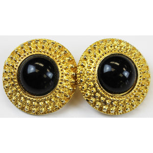 Pair of Onyx & Gold Buttons