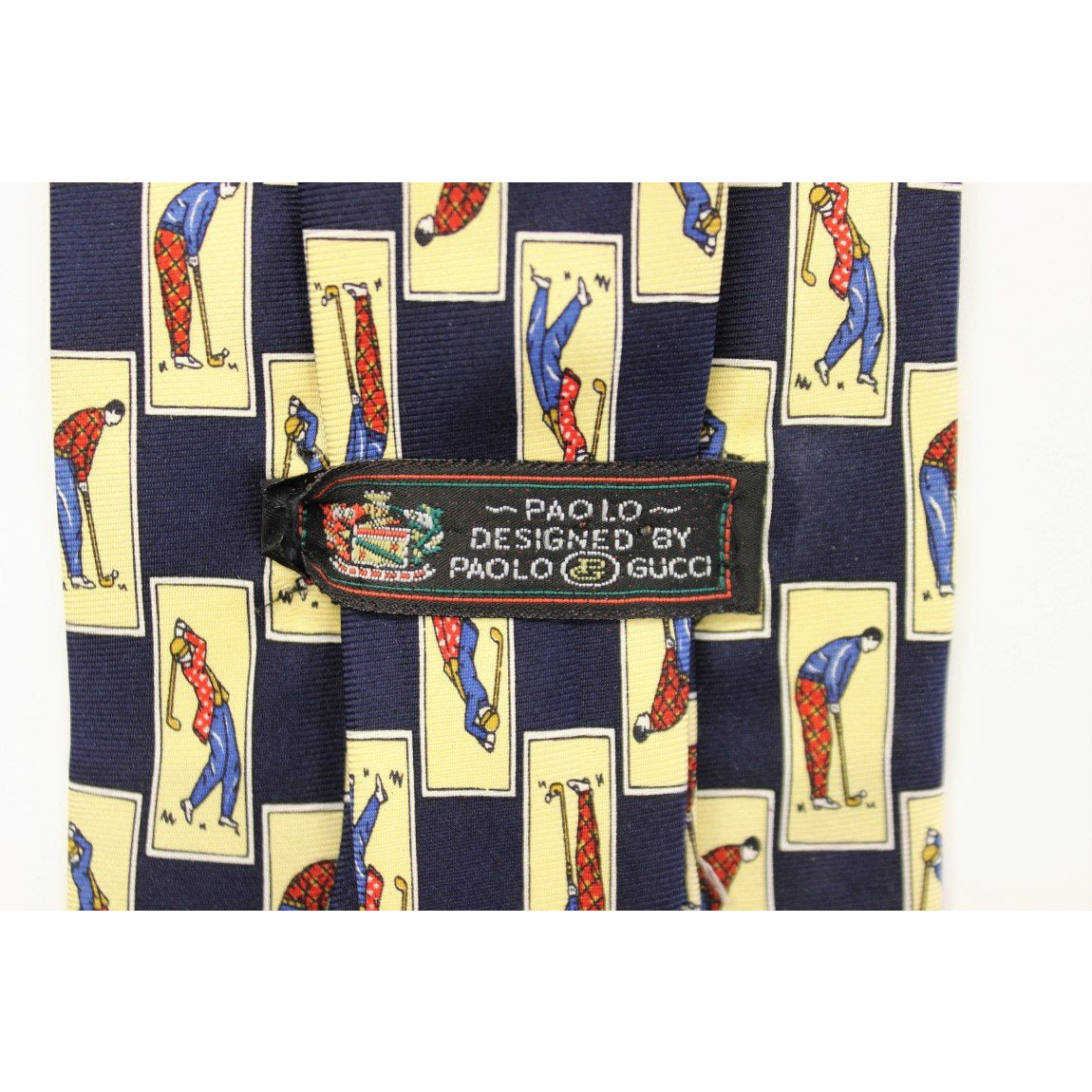 Paolo by Gucci Golfer Motif Tie