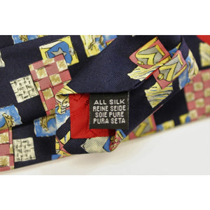 Dege Savile Row Jockey Silks Abstract Print on Navy Tie