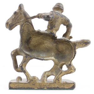 Polo Player Bronze 1930s Bookends