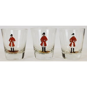 Set of 3 Hand Painted MFH Old-Fashioned Bar Glasses