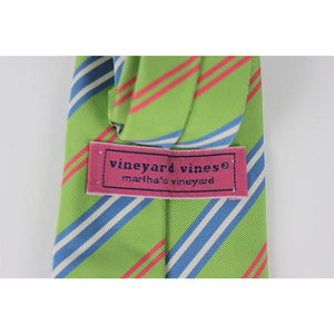 Vineyard Vines Lime/Blue/Coral Stripe Tie