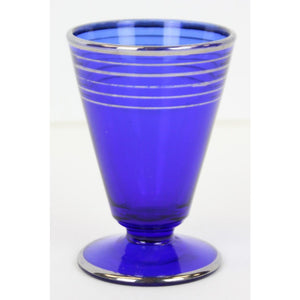 Set of 3 El Morocco Blue Sherry Glasses