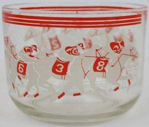 8 Racehorses Glass Ice Bowl
