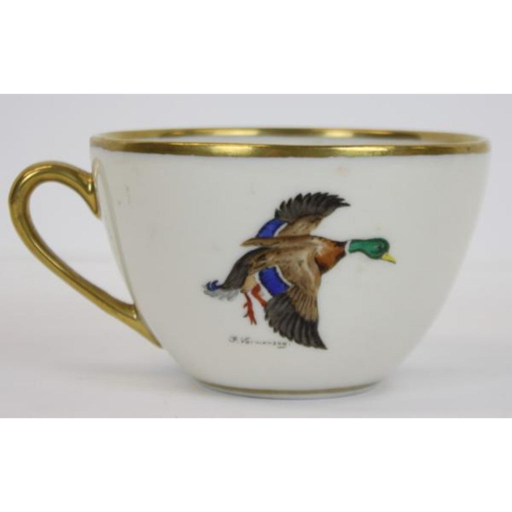 "Abercrombie & Fitch Andover China Mallard 'Oversize' Cup Hand-Painted By Frank Vosmansky"