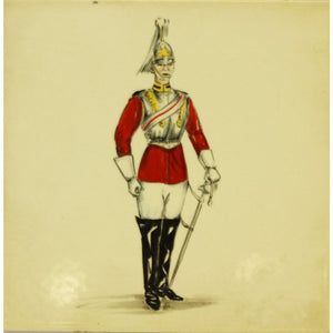 Pilkington English Hand-Painted Royal Officer Tile
