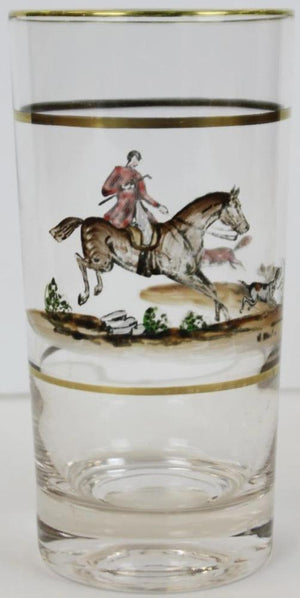 Set of 23 Hand-Painted FoxHunt Glasses