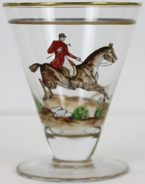 Set of 23 Hand-Painted FoxHunt Glasses