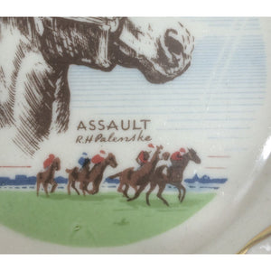 Assault Racehorse by R. H. Palenske China Ashtray Stamped: "B&B"