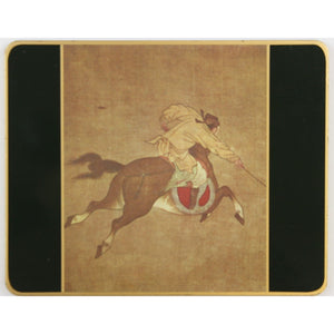 Set of 10 Chinese Polo English Plate Coasters