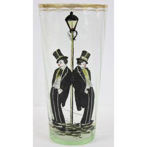 Set of 4 Hand-Painted Highball Topper Glasses
