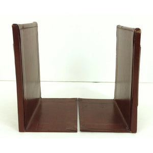 Pair of Dufy Racecourse Leather Bookends