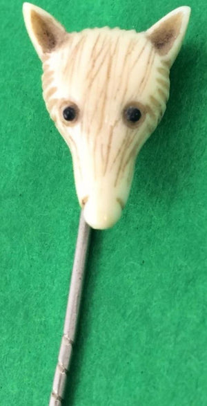 Bakelite Foxhead Stick Pin