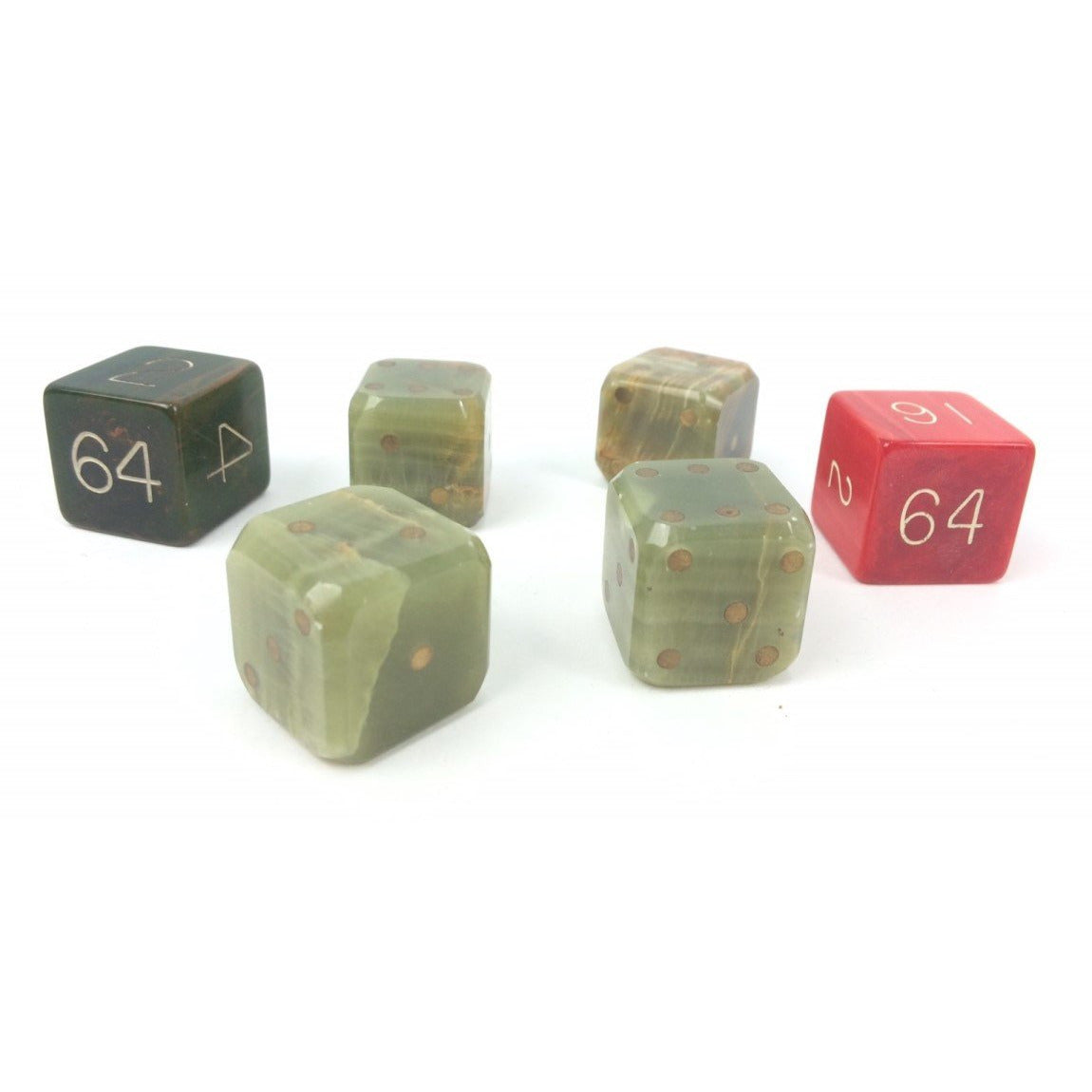 Set of 4 Backgammon Dice & Pair of Doubling