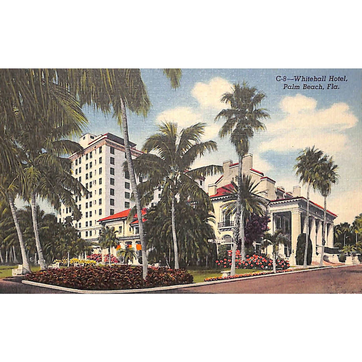 Whitehall Hotel, Palm Beach Postcard