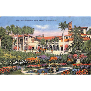 James P. Donahue Residence, Palm Beach Post Card