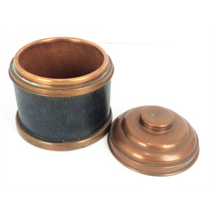 Rumidor Cedar-Lined Copper/Leather Humidor