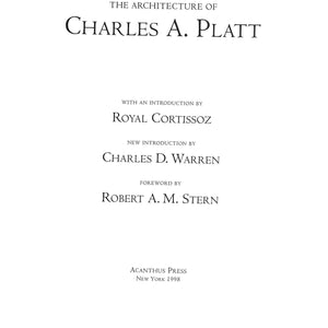 The Architecture of Charles A. Platt
