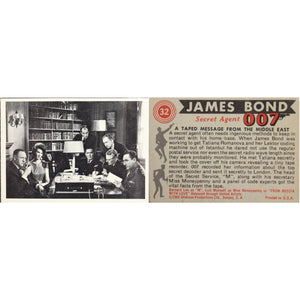 James Bond Secret Agent 007 B&W Trading Cards (49) in Glassine Sleeves