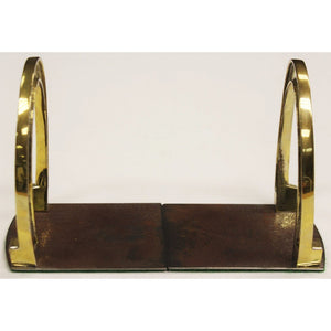 Pair of Brass Horseshoe Bookends