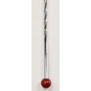 Pair of Chrome Cocktail Stirrers w/ Cherry Tips