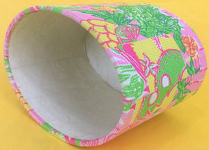 Lilly Pulitzer Patchwork Fabric Oval Stationary Holder"