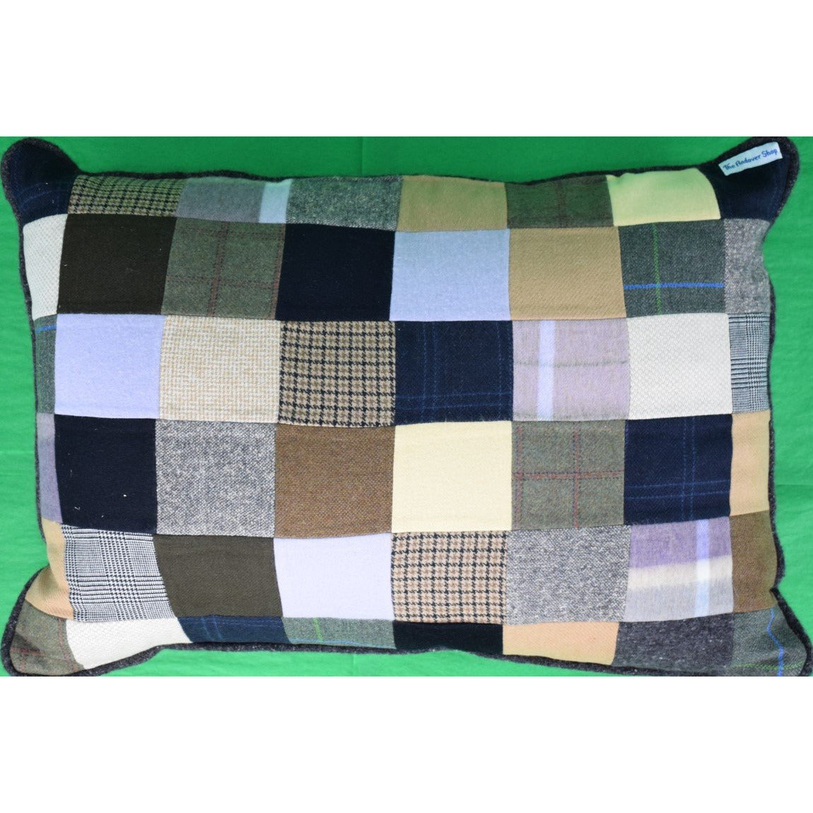 Custom Patchwork Cashmere Tweed Pillow from The Andover Shop
