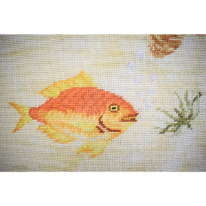 Tropical Fish Petit Point Area Rug