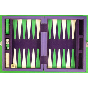Purple Leather Backgammon Board