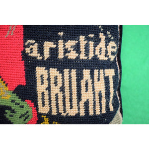Pair of Aristide Bruant Toulouse-Lautrec Needlepoint Pillows