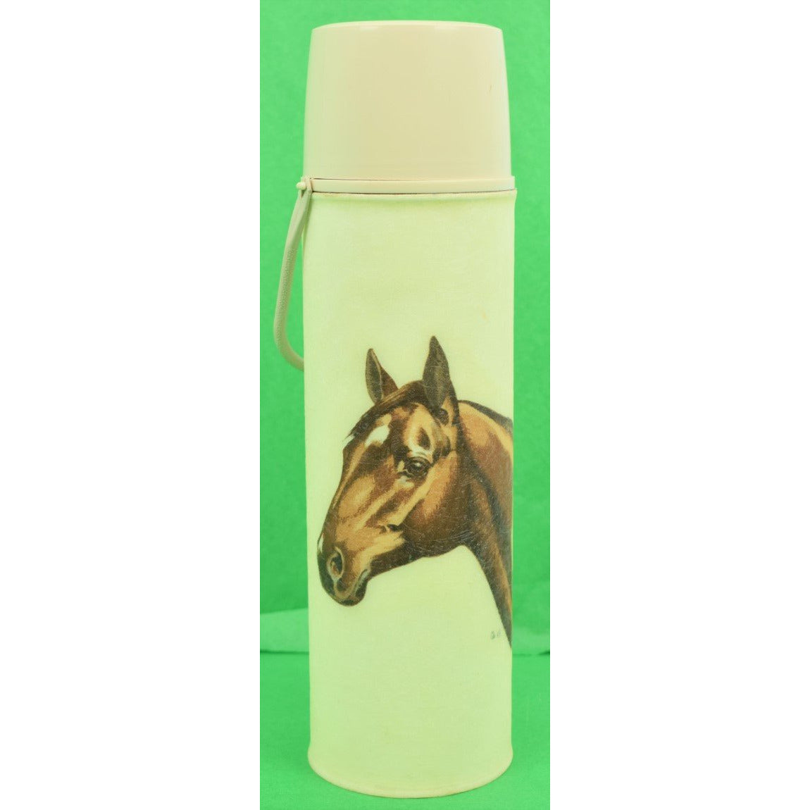 Horse Head Thermos Bottle Signed: GG