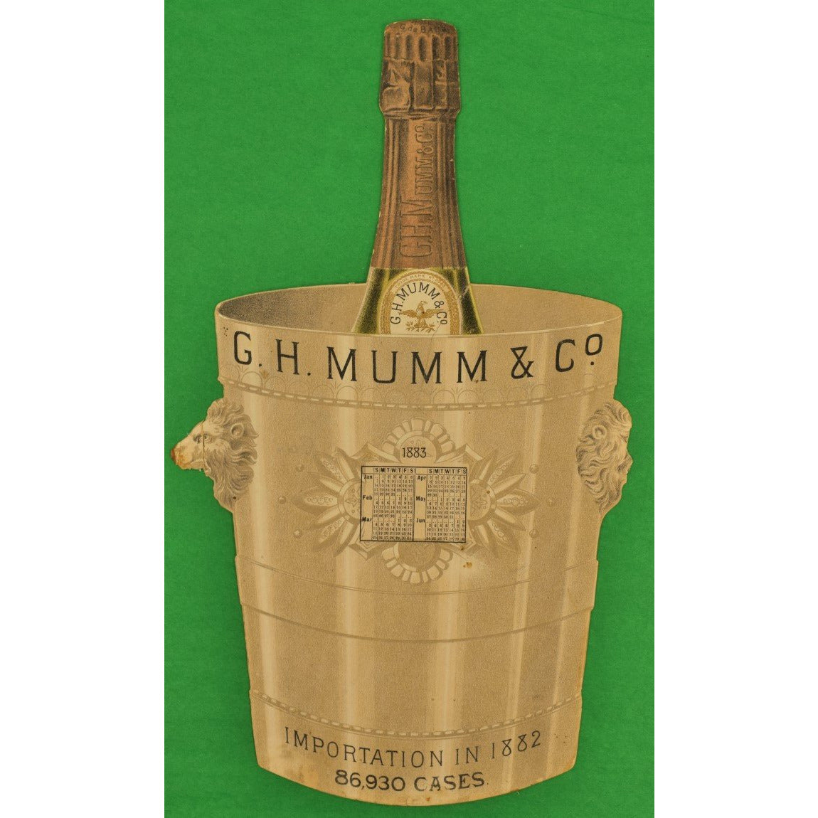 G.H. Mumm & Co. Calendar Advert Card as Champagne Bucket