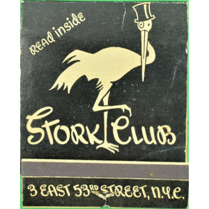 The Stork Club Oversize 10 Matchbook