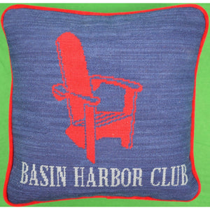 Basin Harbor Club Adirondack Chair Needlepoint Pillow