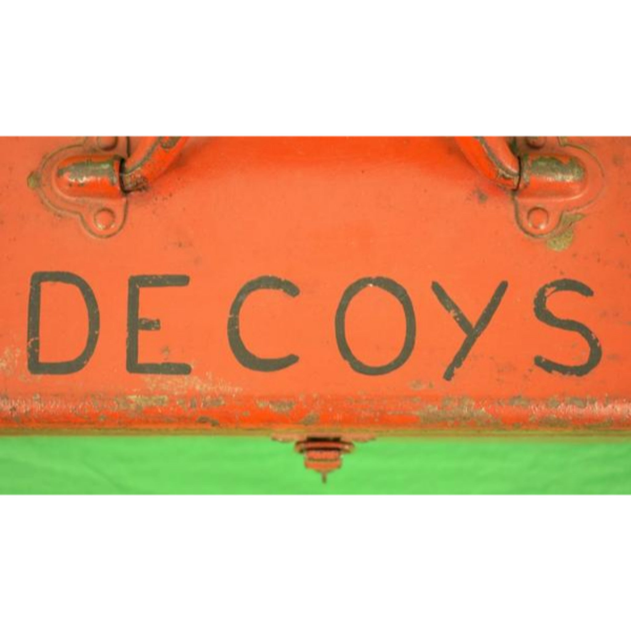 "Hand-Painted Northern Pike Fish 'Decoys' Metal Cantilevered c1957 Tackle Box"