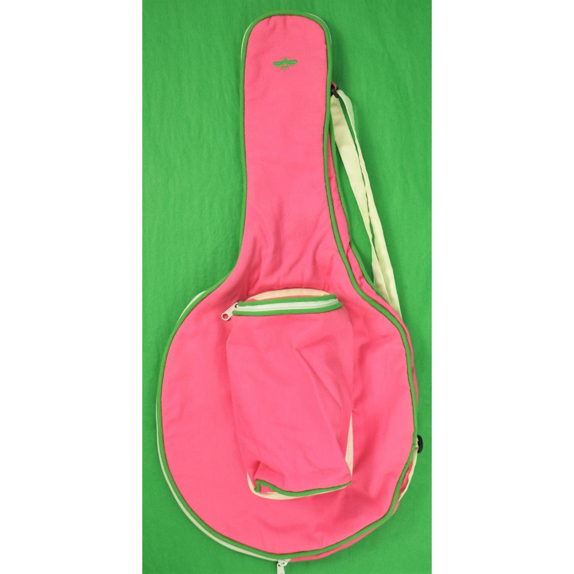 Wasp Bumblebee 1960's Pink & Lime Green Tennis Racquet Cover