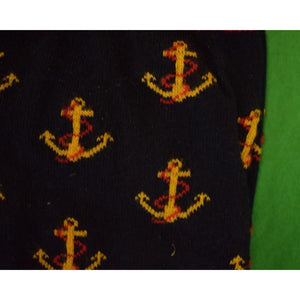 'Navy Corgi Socks w/ Gold Anchor Motif' (New w/Tag!)
