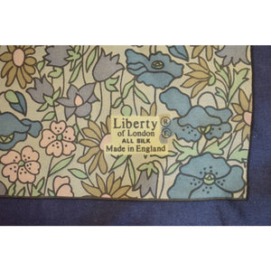 Gent's Liberty of London Blue & Pink Floral Print Pocket Square