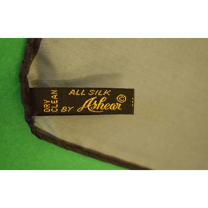 Ashear Silk Navy & Pearl Grey Italian Silk Pocket Sq