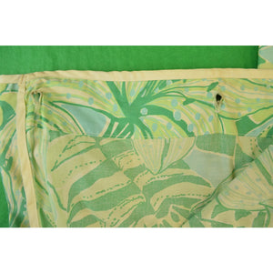 Pair of Lilly Pulitzer Palm Green Floral & Tiger Print Shower Curtains