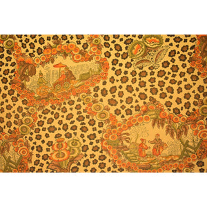 Pair of Brunschwig & Fils Chinoiserie Leopard Toile Print Canvas Window Rolls